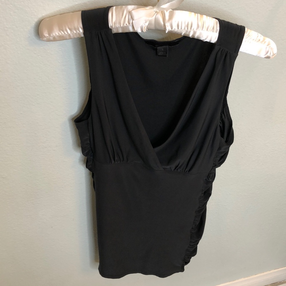 EXPRESS sexy black deep v neck top